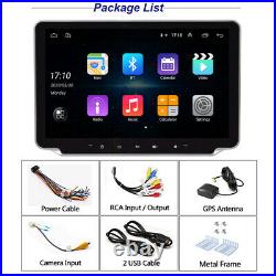 10.1in 1DIN Car Stereo Radio MP5 Player GPS SAT NAV Head Unit WiFi Android 9.1