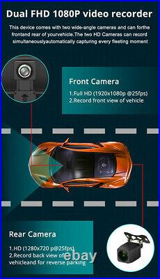 1080P Android 8.1 Dash Cam Car DVR Camera GPS Navigation Recorder ADAS WIFI 4G