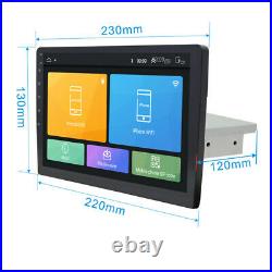 1Din Adjustable 9 Android Touch Screen Car Stereo Radio GPS Wifi BT Navigation