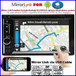 2 DIN 6.2'' Car Head Unit DVD Player Stereo + Rearview Camera Mirrorlink For GPS