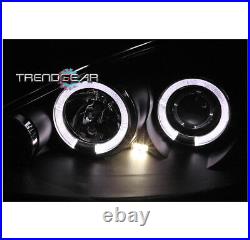 2000-2004 Ford Focus Zx3 Zx5 Twin Halo Projector Headlights Black 2001 2002 2003