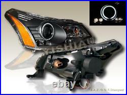 2008 2009 2010 2011 Ford Focus Led Projector Headlights Black Ccfl Halo