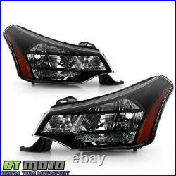 2008-2011 Ford Focus SSESESSEL Black Style Headlights Headlamps Left+Right