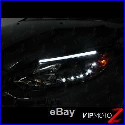2012-2014 Ford Focus Sedan Hatchback LED DRL OMG Black Projector Headlights