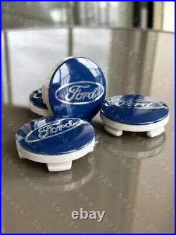 4x 54mm For FORD ALLOY WHEEL CENTRE CAPS BLUE MOST MODELS FOCUS FIESTA KA KUGA