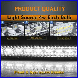 52INCH 3000W 12D Tri-Row Curved LED LIGHT BAR Spot Flood COMBO VS 50 /w Wire