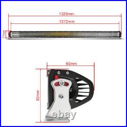 52INCH Quad Row LED Curved Light Bar Combo Beam for OffRoad 4x4 SUV Wiring