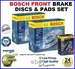 BOSCH FRONT BRAKE DISCS & PADS SET for FORD FOCUS III 1.6 TDCi 2010-on