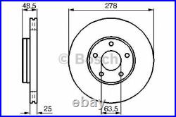 BOSCH FRONT BRAKE DISCS & PADS SET for FORD FOCUS III 1.6 TDCi 2010-on