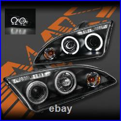 Black CCFL Angel Eyes Projector Head Lights for Ford Focus 05-08 LS LT & XR5
