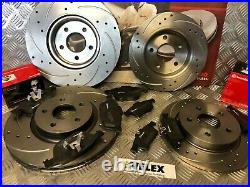 Brembo Front & Rear Drilled & Grooved Discs & Pads Ford Focus 2.0 2.5 St Mk2/3