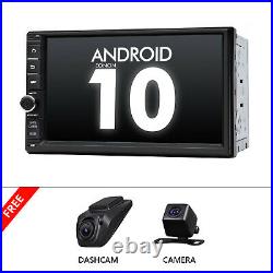CAM+DVR+Double DIN Android 10 Head Unit Car Stereo GPS Sat Nav Radio TouchScreen
