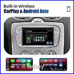DAB+ Carplay For Ford Focus MK2 S-Max Galaxy Android 13 Car Stereo GPS WiFi +CAM
