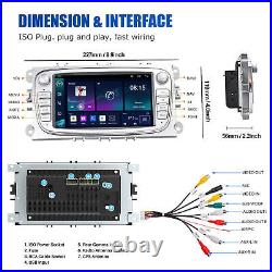 DAB+ Carplay For Ford Focus MK2 S-Max Galaxy Android 13 Car Stereo GPS WiFi +CAM