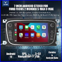 DAB+ For Ford Focus Kuga Galaxy C/S-Max 7 IPS Car Stereo Android Carplay GPS FM