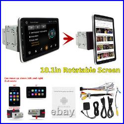 Double 2Din Rotatable 10.1in Android 9.1 Car FM Stereo Radio GPS WiFi MP5 Player