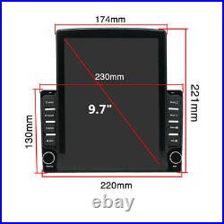 Double Din 9.7In Touch Screen Car Stereo Radio MP5 Player Android9.1 GPS Sat Nav