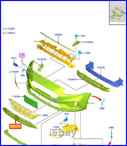 FORD FOCUS MK4 C519 Front Bumper Lower Grille JX7B-17K945-TD 2543370 NEW GENUINE