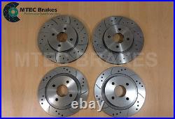 FORD FOCUS ST170 Drilled Grooved BRAKE DISCS FRONT REAR