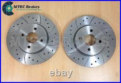 FORD FOCUS ST170 NEW FRONT Drilled Grooved Brake Discs