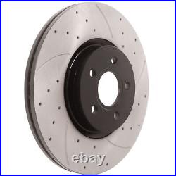 FRONT DRILLED GROOVED 320mm BRAKE DISCS FOR FORD FOCUS MK2 ST ST225 2.5 05-11