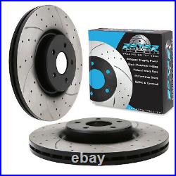 FRONT DRILLED GROOVED 336mm BRAKE DISCS FOR FORD FOCUS MK2 RS 2.5 TURBO 09-11