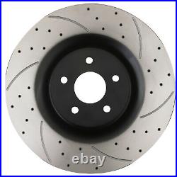 FRONT DRILLED GROOVED 350mm BRAKE DISC PAIR FOR FORD FOCUS MK3 RS 2.3 12+