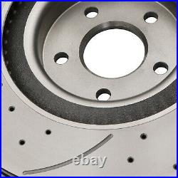 FRONT DRILLED GROOVED 350mm BRAKE DISC PAIR FOR FORD FOCUS MK3 RS 2.3 12+