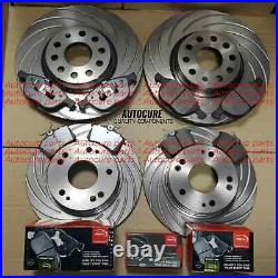 Fits Ford Focus 2.3 Rs (mk3) Front & Rear Grooved Brake Discs & Apec Pads