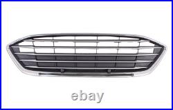 Fits Ford Focus Front Grille Black With Chrome Frame With Silver Mouldings 18-22 Fits Ford Focus Front Grille Black With Chrome Frame With Silver Mouldings 18-22