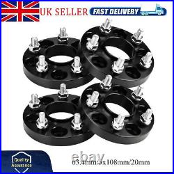 Fits Ford Focus MK2 MK3 RS ST 20mm Alloy Wheel Spacers Hub Centric 5x108 63.4 x4