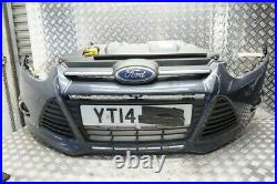 Focus Front Bumper Complete In Midnight Sky (damaged See Photos) 2011-15 Yt14m