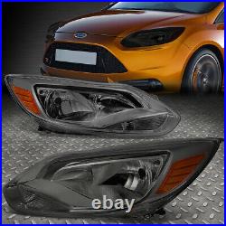 For 12-14 Ford Focus Smoked Housing Amber Corner Headlight Replacement Head Lamp