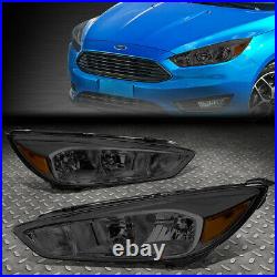 For 15-18 Ford Focus Factory Style Smoked Lens Amber Corner Headlight Head Lamps