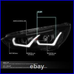 For 2015-2018 Ford Focus Led Drl+ Turn Signal Projector Headlight Tinted Clear
