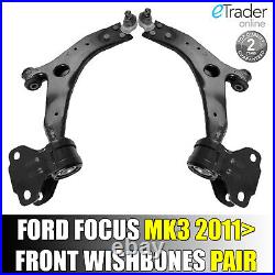 For FORD FOCUS MK3 FRONT WISHBONES WISHBONE PAIR 2011 SUSPENSION ARM ARMS x 2