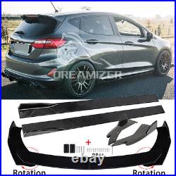 For Ford Fiesta Focus ST RS Front Bumper Lip Splitter + Side Skirts + Rear Spats