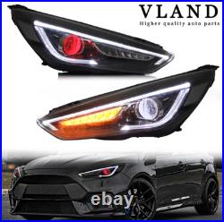 For Ford Focus 2015-2018 LED Headlights Evil Eyes withAmber Sequential Signal Lamp For Ford Focus 2015-2018 LED Headlights Evil Eyes withAmber Sequential Signal Lamp