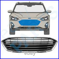 For Ford Focus 2018-FRONT RADIATOR GRILL GRILLE BLACK/CHROME