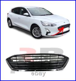 For Ford Focus 2019 2020 New Front Center Black Grille With Chrome Trim For Ford Focus 2019 2020 New Front Center Black Grille With Chrome Trim