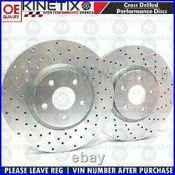 For Ford Focus Mk2 2.5 ST 225 Front Drilled Brake Discs Kinetix Pair X2