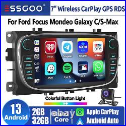 For Ford Focus Mondeo MK4 Galaxy CarPlay 32G Car Stereo Radio Sat Nav GPS BT AHD