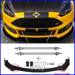 For Ford Focus RS ST MK3 MK3.5 MK4 Front Bumper Lip Splitter Spoiler +Strut Rods