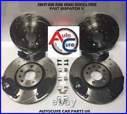 For Ford Focus St-2 Mk3 Drilled Grooved Front Rear Discs And Pads Brand New