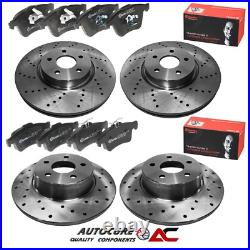 For Ford Focus St-3 Mk2 Front & Rear Drilled Brake Discs & Brembo Pads For Ford Focus St-3 Mk2 Front & Rear Drilled Brake Discs & Brembo Pads