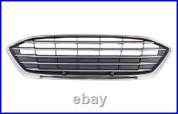 Ford Focus 18-22 Front Grille With Chrome Frame & Silver Mouldings