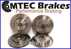 Ford Focus 2.0 RS MK1 02-03 Front Rear Brake Discs & Pads Drilled Grooved