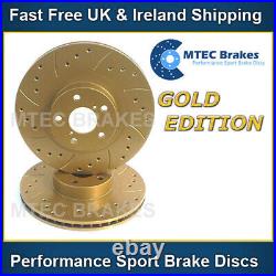 Ford Focus 2.0 ST170 01/02-12/04 Front Brake Discs Drilled Grooved Gold Edition