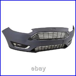 Ford Focus Front Bumper Kit With Grilles No PDC or Washer Holes Primed 2015-2018