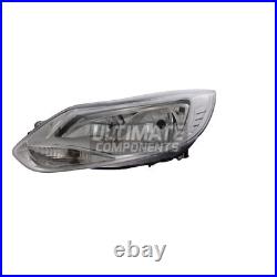 Ford Focus Headlight Mk3 Edge Hatchback 2011-2015 Chrome Headlamp Passenger Side